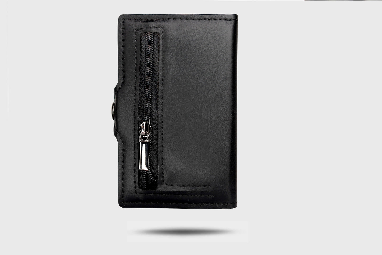 Slim Wallet Herren Schwarz Leder Mode Design